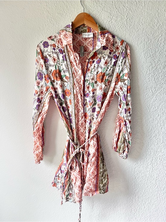 Dress Forum Dresses & Skirts - Dress Forum LA Patchwork Floral Tie Waist Dress Sz M